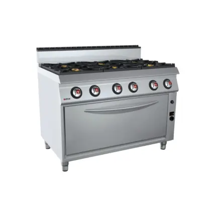 Offcar 6 Burners Gas Range On Gas Oven