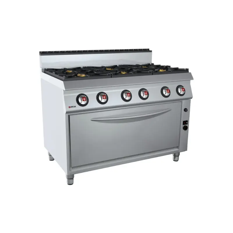 Offcar 6 Burners Gas Range On Gas Oven