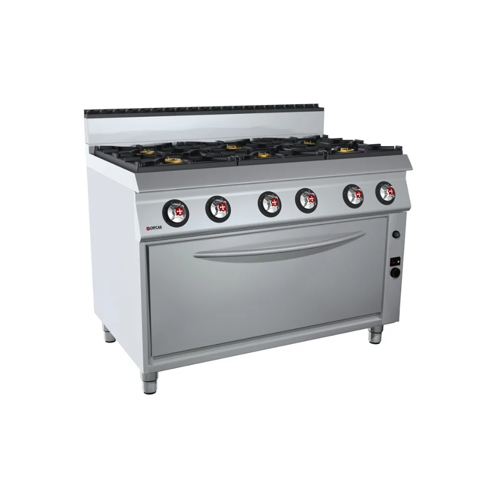 Offcar 6 Burners Gas Range On Gas Oven
