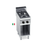 BERTOS 2 BURNER GAS STOVE WITH OPEN CABINET