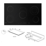 BUILT IN VITROCERAMIC DOMINO ELECTRIC HOB 90 ITALY (2)